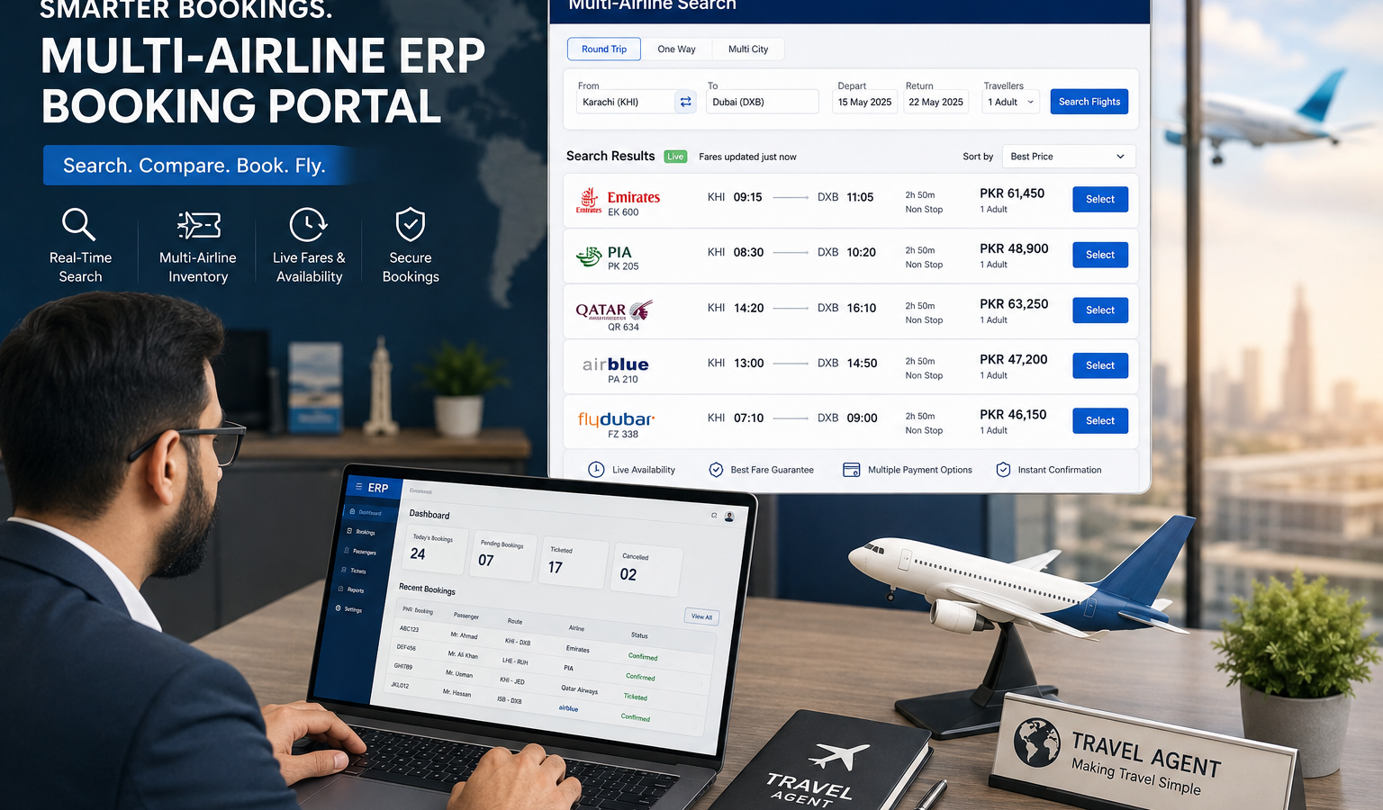 How We Built a Travel ERP with Multi-Airline Booking APIs (Nexus Travels Case Study)